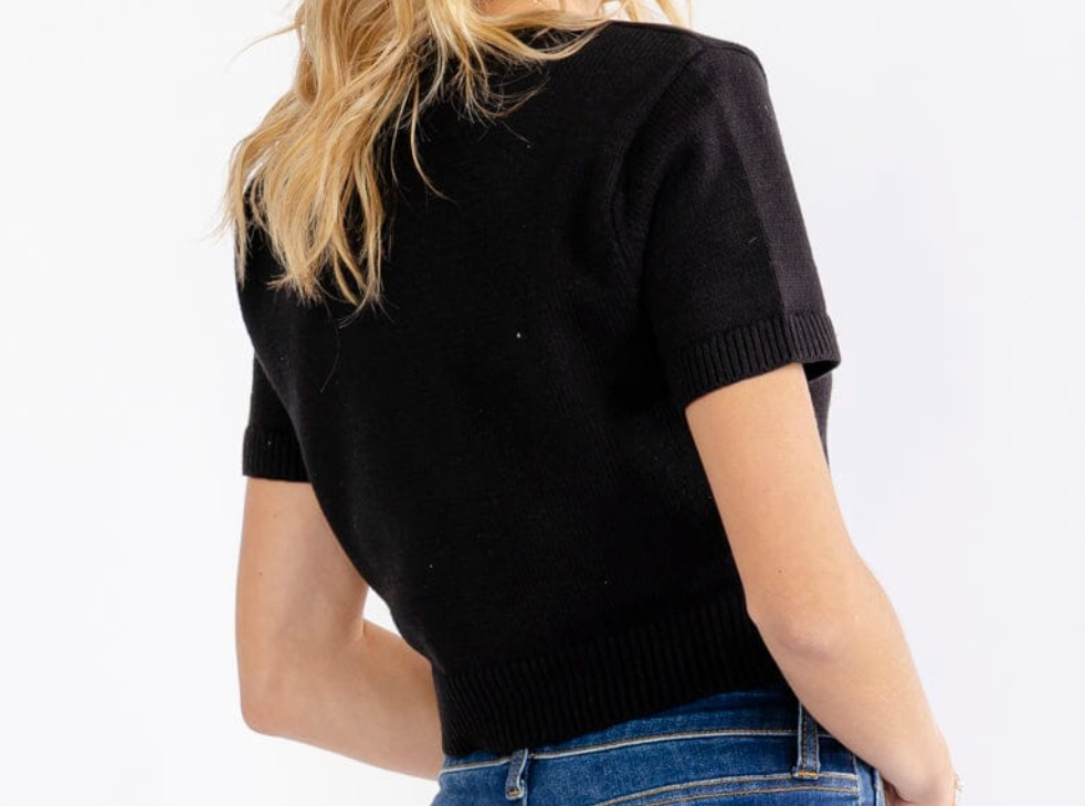 Football Crop Top Sweater