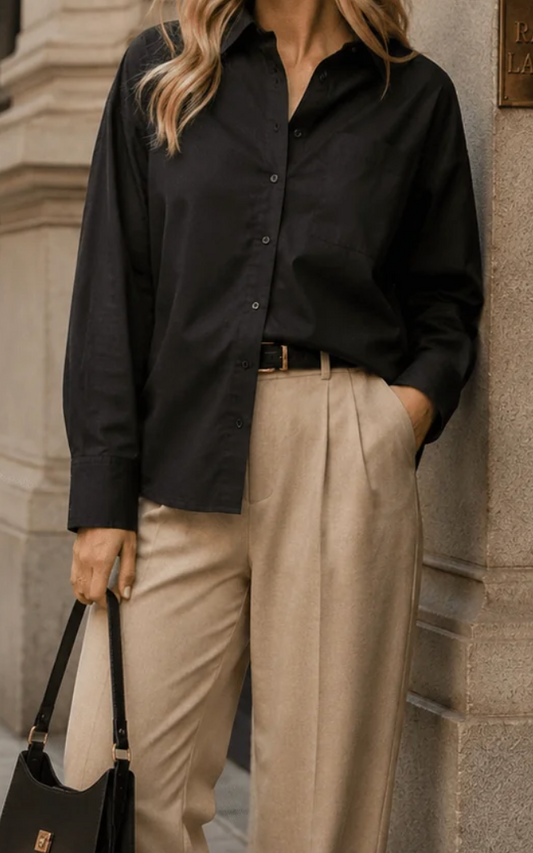 Long Sleeve Button Up Blouse