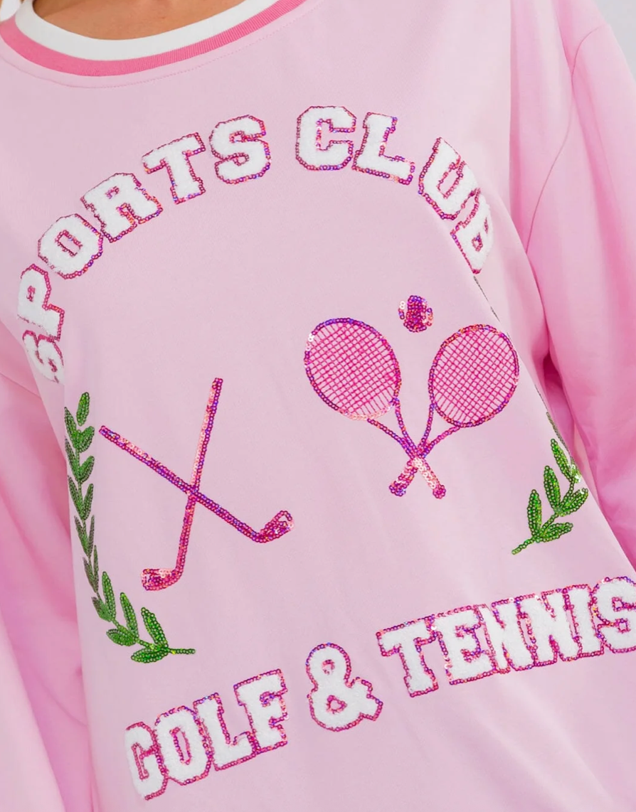 Pink Sequin Sweatshirt