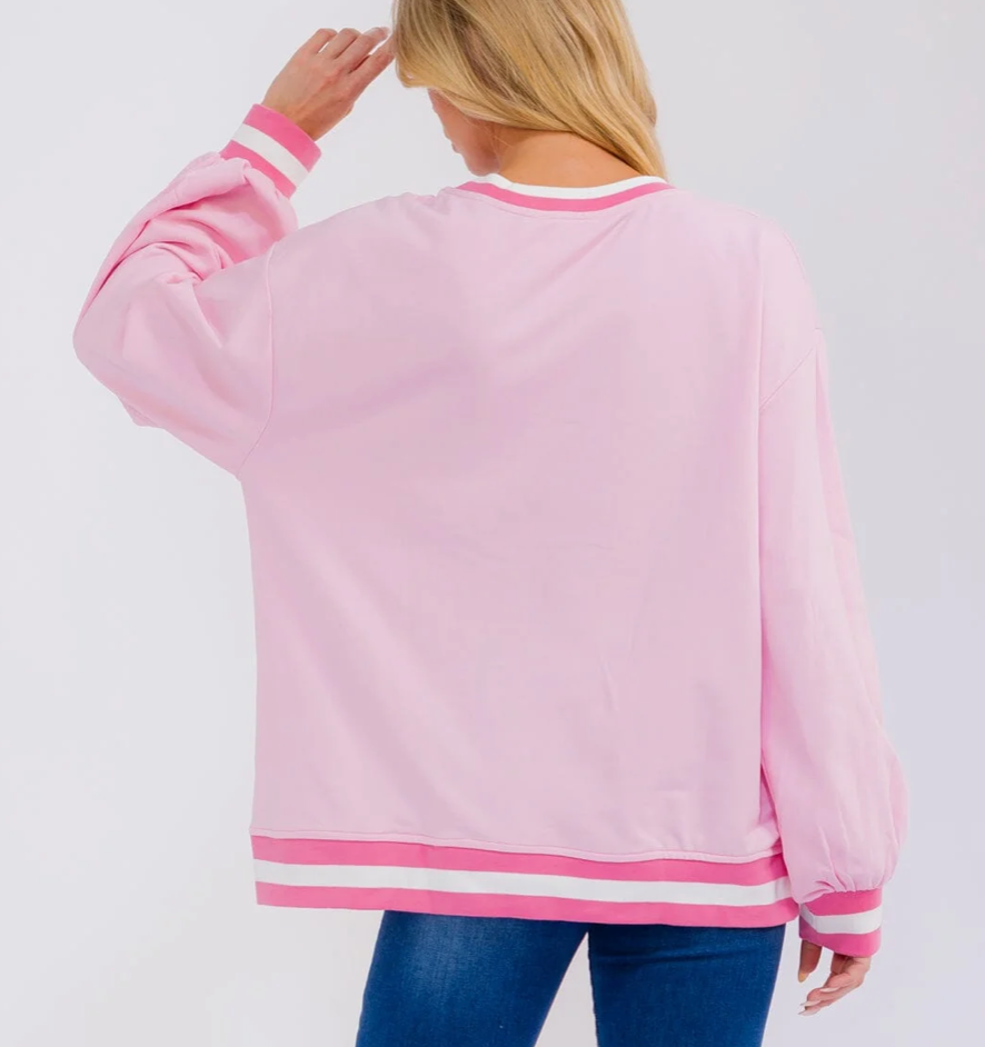 Pink Sequin Sweatshirt